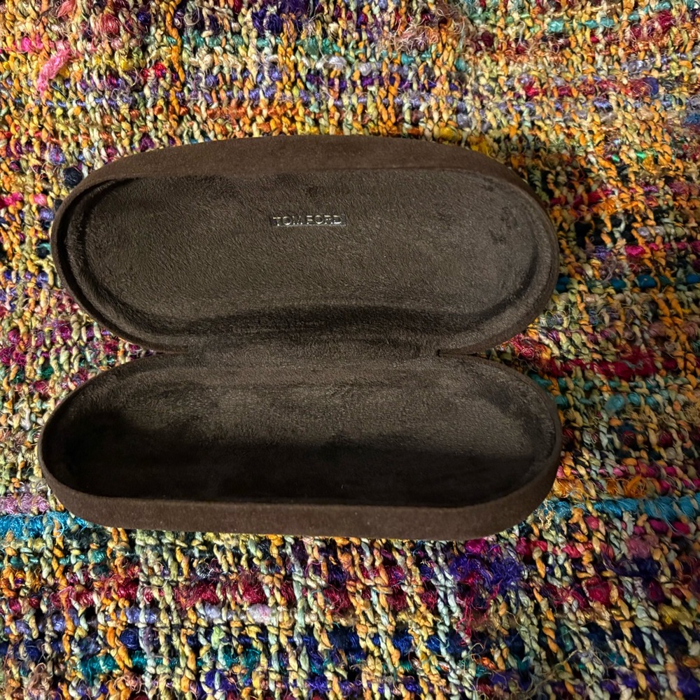 TOM FORD sunglasses eyeglasses hard case brown, EUC
